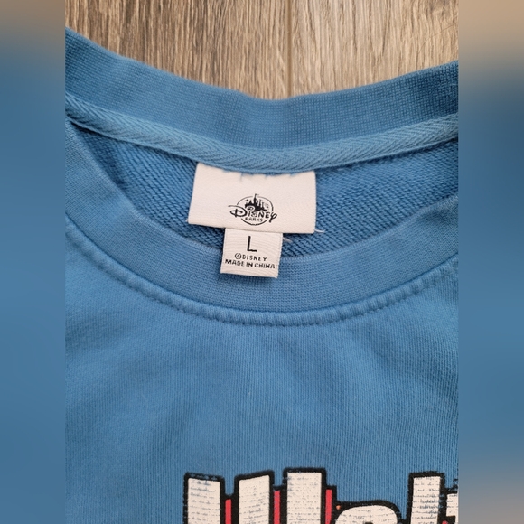 Disney World Retro Rainbow Logo Crewneck Sweatshirt - Blue - Large - Picture 4 of 7